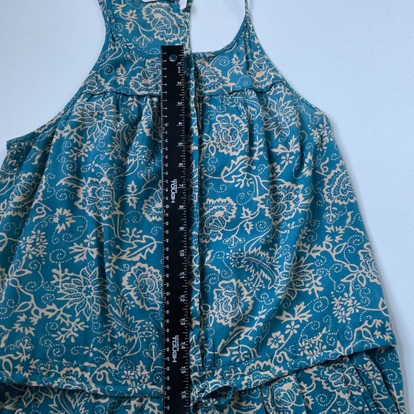 Isabel Marant Etoile Jumpsuit XS( 34) Blue/Tan Floral All Over Print Boho Chic - Picture 4 of 15